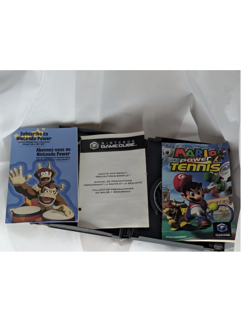 Mario Power Tennis Nintendo GameCube CIB Best Seller Manual Inserts PIN Tested